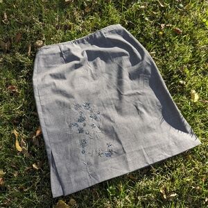 Y2K Old Navy Grey Sequin Flower Skirt